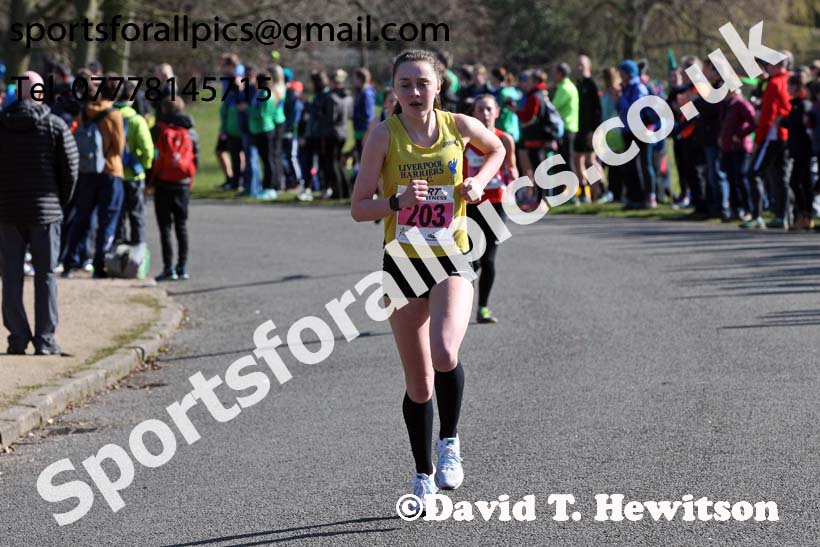 Womens under-17s Northern Athletics 5k Champs., Birkenhead Park. Photo: David T. Hewitson/Sports for All Pics